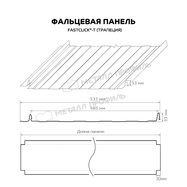 Фальцевая панель Fastclick Трапеция