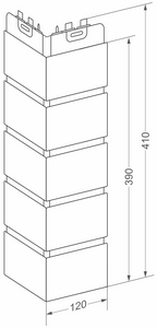 Угол фасадной панели наружный - Клинкерный кирпич