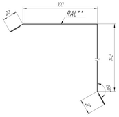 Чертеж планки торцевой 100x142