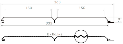 Металлический сайдинг МП Lбрус XL - В