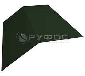 Планка конька плоского 190x190 с покрытием GreenCoat Pural BT