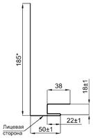 Чертеж планки карнизного свеса сложной 185x50