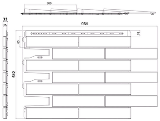 Чертеж фасадных панелей - Ригель Немецкий