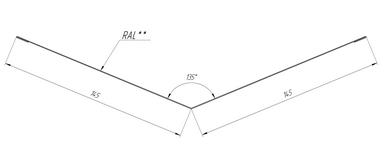 Чертеж планки ендовы верхней 145x145