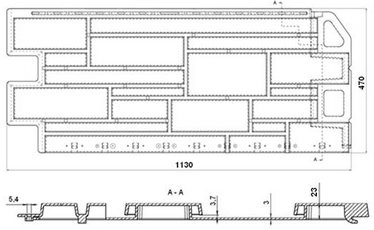 Чертеж фасадных панелей - Камень