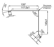 Чертеж планки торцевой 135x145