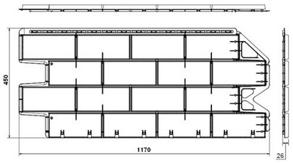 Чертеж фасадных панелей - Фагот