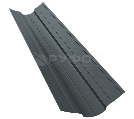 Планка ендовы верхней фигурной 70x70 с покрытием Rooftop Matte (Стальной Бархат)